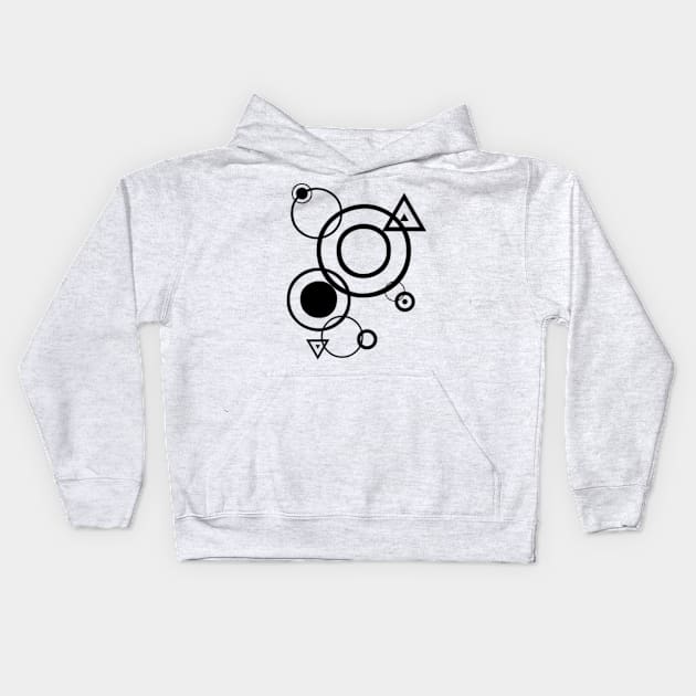 sacred geometry, triangles and circles Kids Hoodie by SAMUEL FORMAS